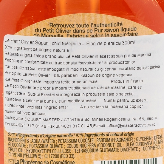 Săpun lichid Marseille flori de piersică 300ml