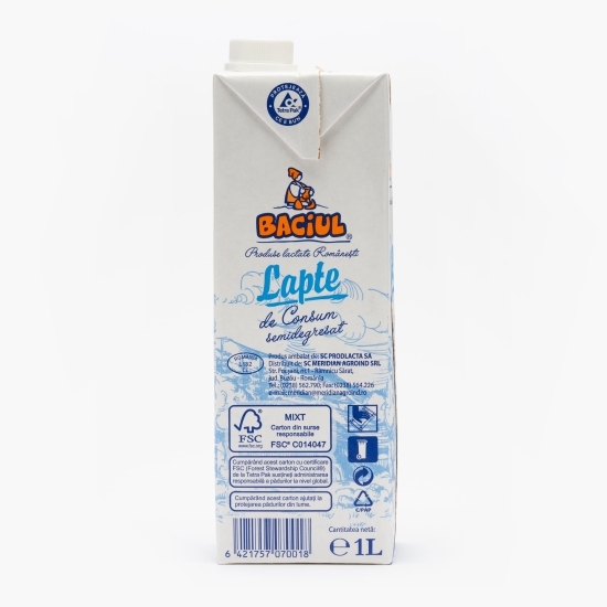 Lapte UHT 1.5%, grăsime 1l