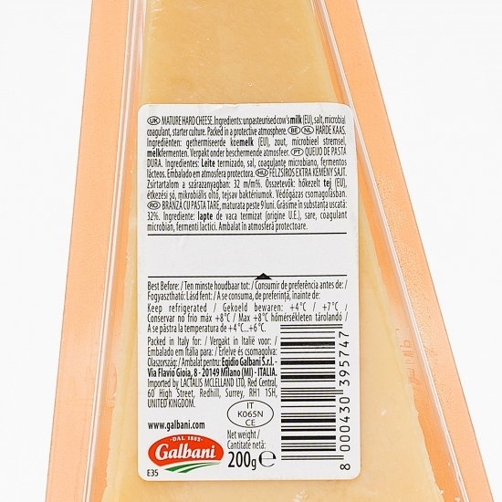 Brânză Gran Gusto cu pastă tare, maturată peste 9 luni 200g