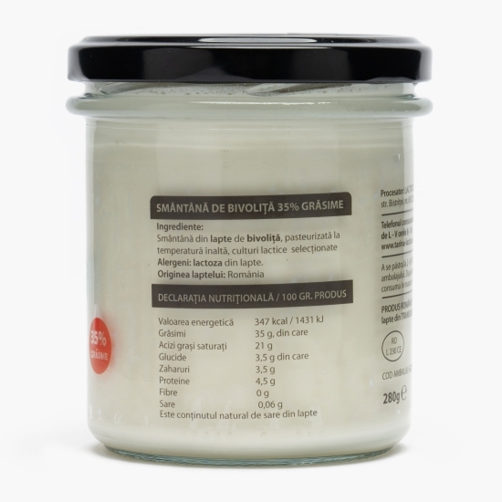 Smântână din lapte de bivoliță 35% grăsime 280g