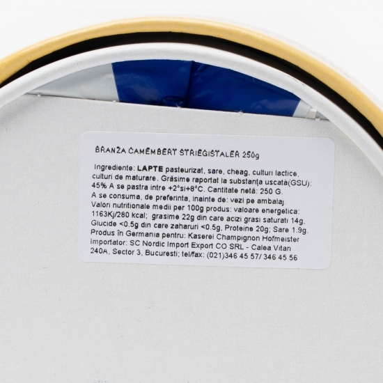 Brânză Camembert 250g, 6 triunghiuri