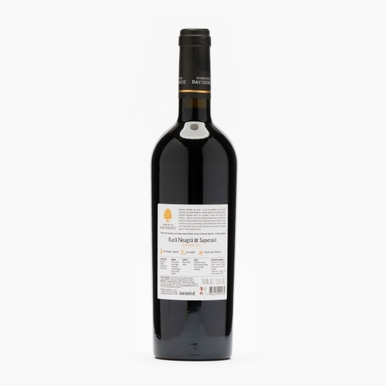 Vin roșu sec Rară Neagră & Saperavi, 13.5%, 0.75l 