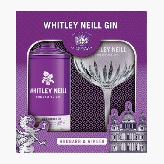 Gin Rhubarb&Ginger 43% alc. 0.7l + pahar