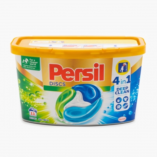 Detergent de rufe capsule pentru haine albe, Discs 4în1 Deep Clean, 11 spălări