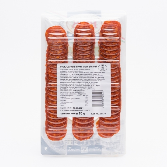 Cârnați ușor picanți feliați 70g