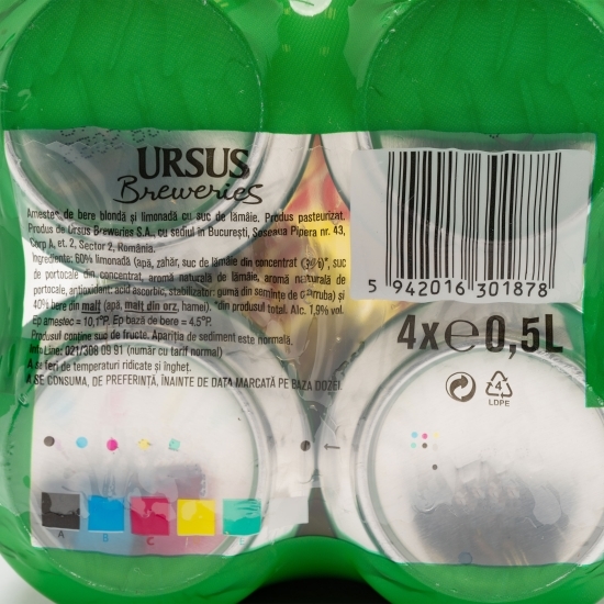 Bere blondă cu arome de lămâie doză 4x500ml