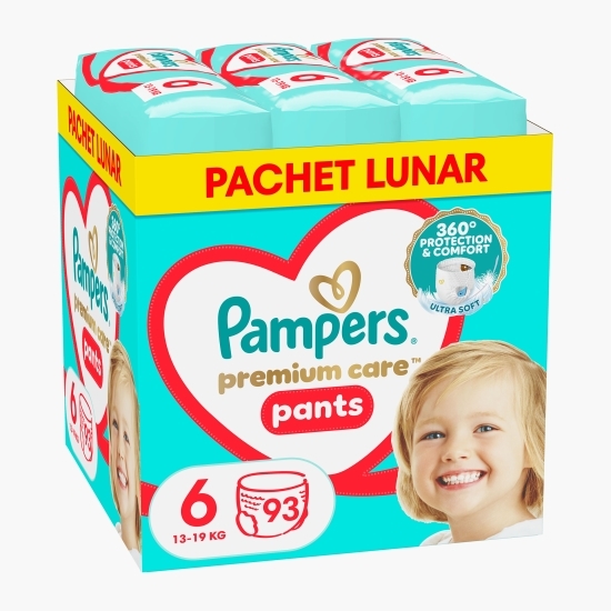 Scutece-chiloțel Premium Care Pants XXL, mărimea 6, 13-19kg, 93 buc 