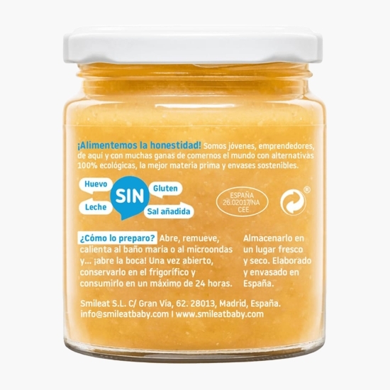 Piure eco de legume cu merluciu, biban și ulei măsline, +6luni, 230g