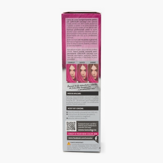 Mască (cremă) colorantă semipermanentă pentru păr M69 magenta GoCrazy 100ml