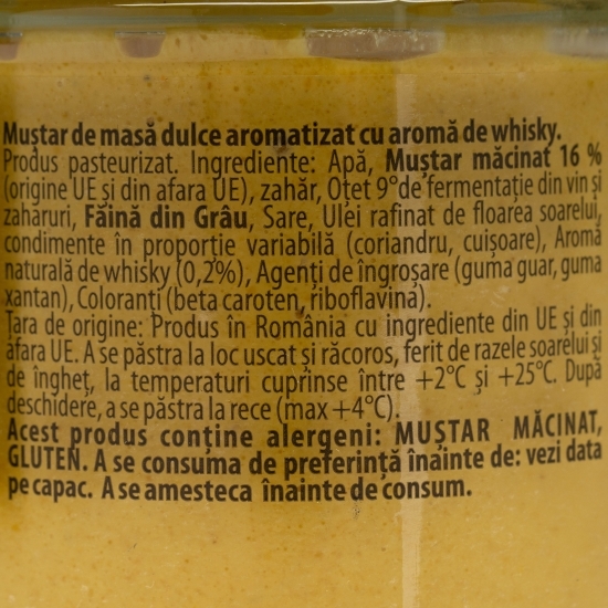 Muștar cu aromă de whisky 190g