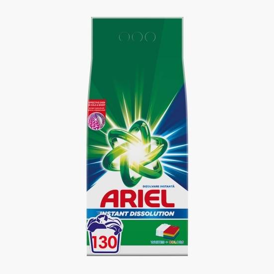 Detergent de rufe pudră Whites+Colors, 130 spălări, 9.75kg