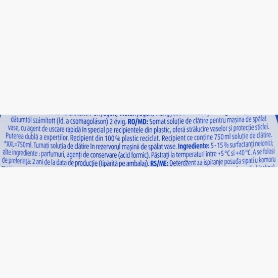 Soluție de clătire pentru mașina de spălat vase 0.75l