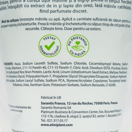Rezervă săpun lichid cremă, eco Semințe de in & lapte din orez 0.75l