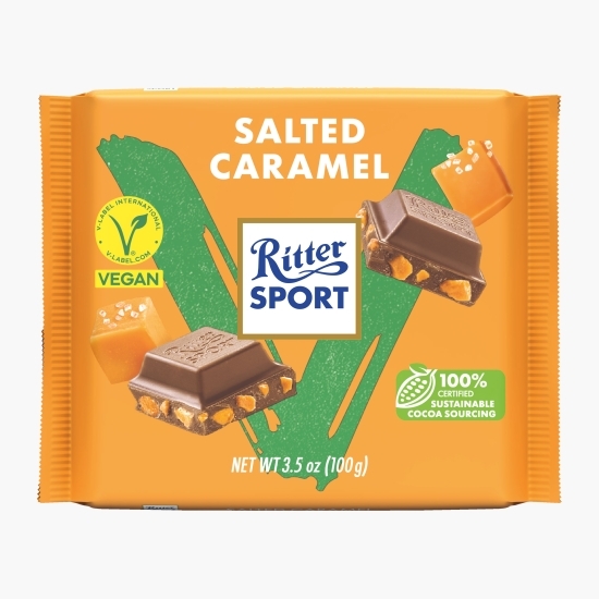 Ciocolată vegană cu caramel sărat 100g