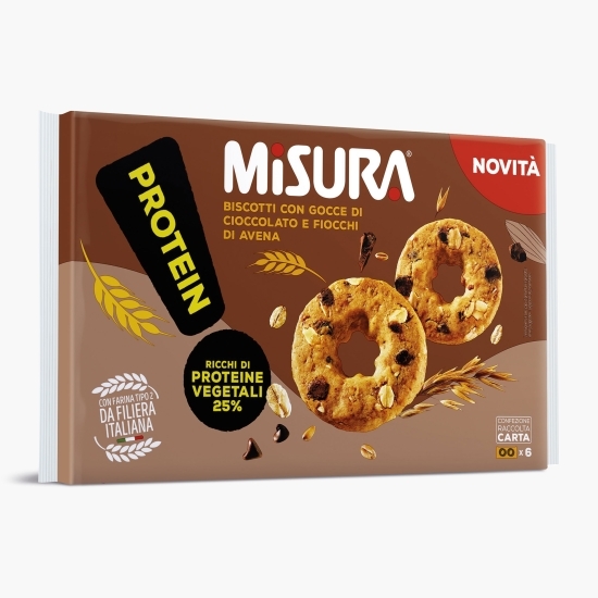Biscuiți cu ciocolată și fulgi de ovăz cu proteine vegetale 260g