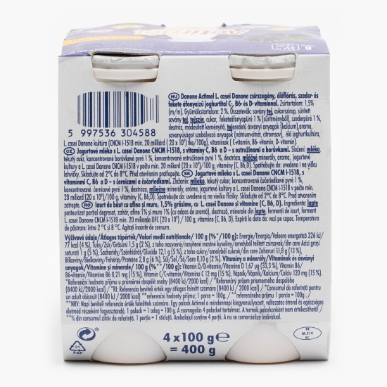 Iaurt de băut cu afine și mure 4x100g