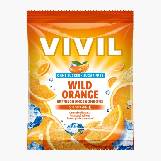 Bomboane fără zahăr cu portocală amară și vitamina C, 60g