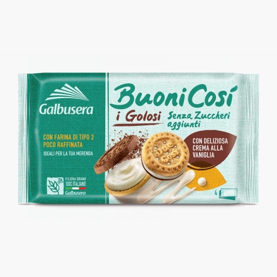 Biscuiți cacao cu cremă de vanilie, fără zahăr 160g