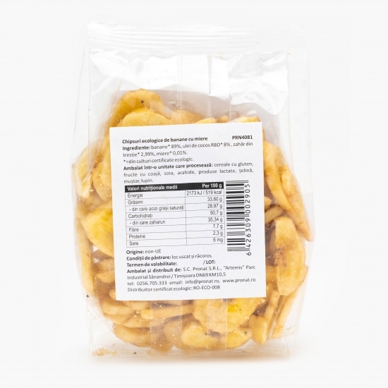 Chipsuri din banane confiate ecologice 100g