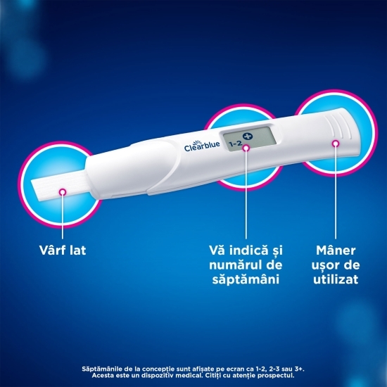 Test de sarcină digital cu indicator de săptămâni, 1 buc
