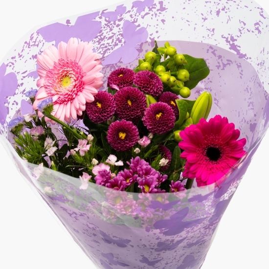 Buchet flori mixt culori 9 fire