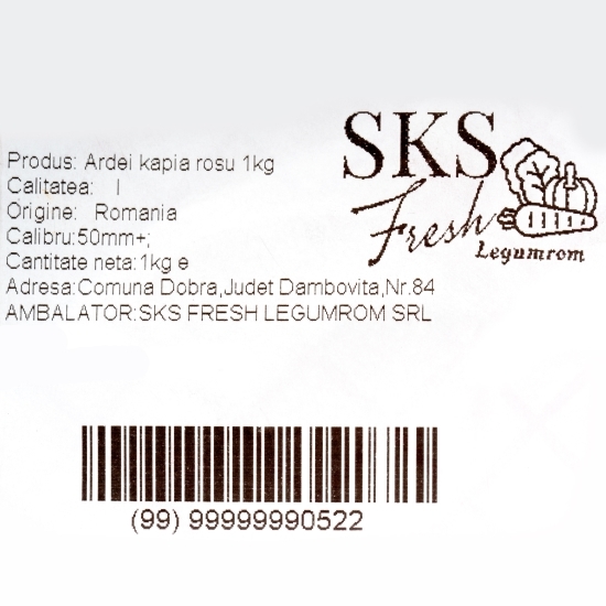 Ardei kapia roșu România 1kg