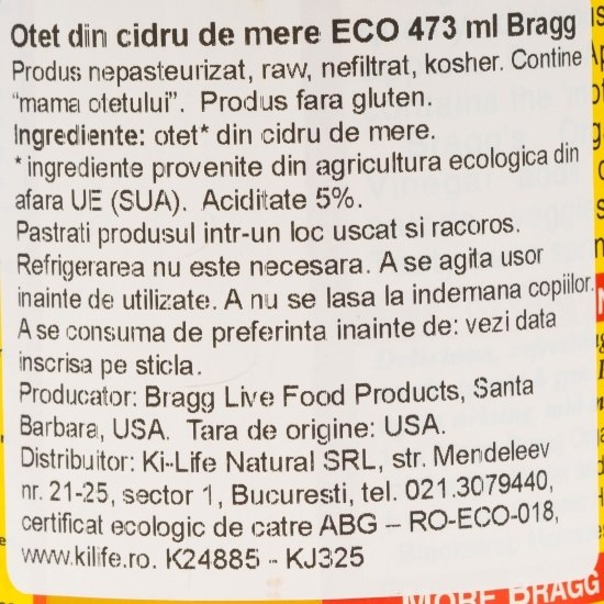 Oțet din cidru de mere eco 473ml