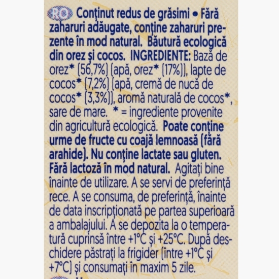 Băutură eco din orez și nucă de cocos 1l