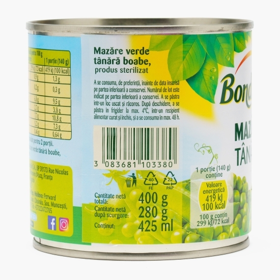 Mazăre verde tânără 400g