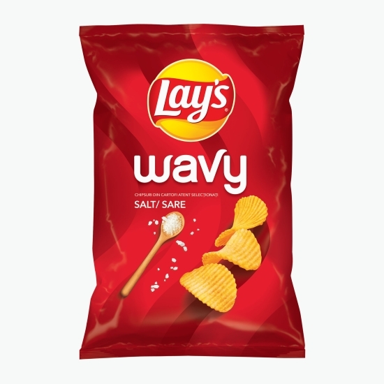 Chipsuri ondulate din cartofi cu sare, Wavy 130g