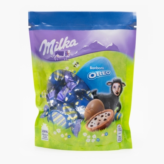 Bomboane de ciocolată cu lapte alpin și cremă biscuiți 86g