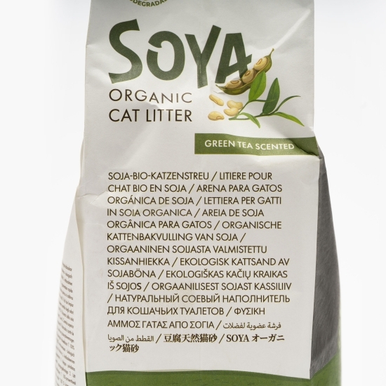 Așternut pentru pisici organic soia ceai verde 6l