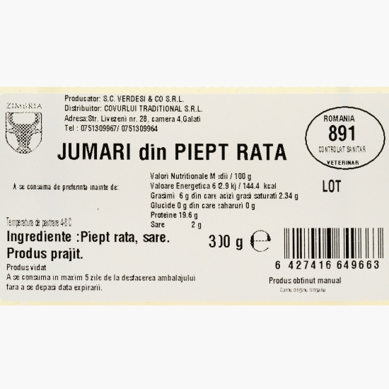Jumări din piept de rață 300g
