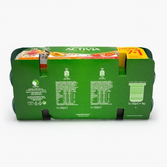 Iaurt cu musli piersici-căpșuni 8x125g
