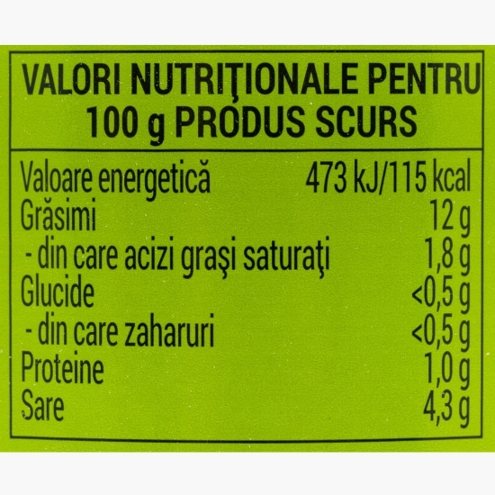 Măsline verzi umplute cu ardei roșu 300g