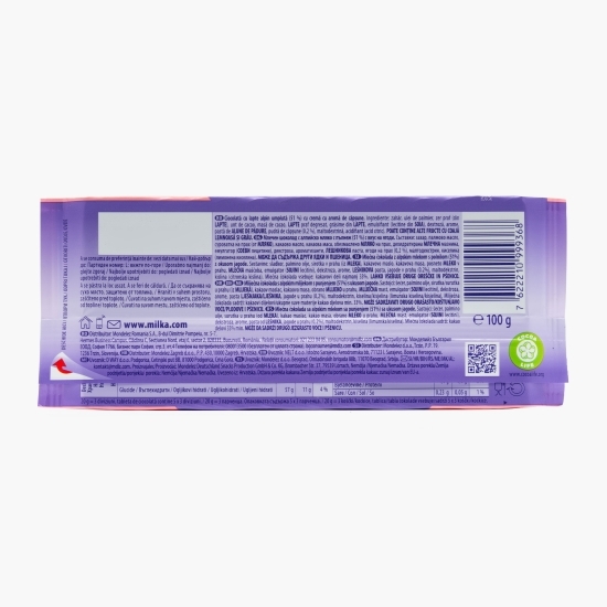 Ciocolată cu cremă cu gust de căpșune 100g