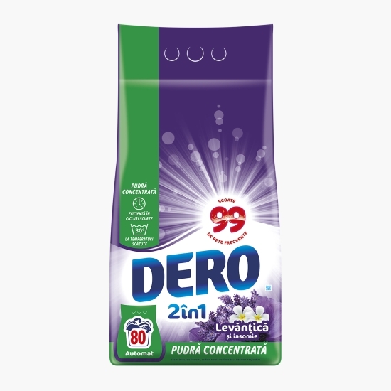 Detergent de rufe pudră automat 2în1 Lavandă, 80 spălări, 6kg