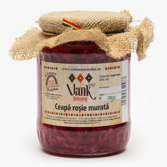 Ceapă roșie murată în oțet 720g