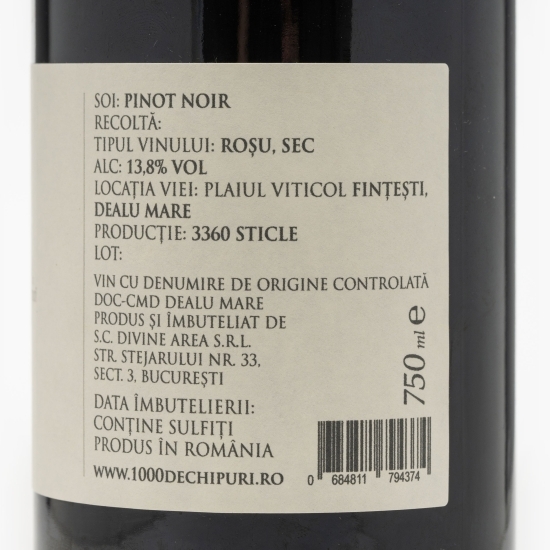 Vin roșu sec Pinot Noir, 13.8%, 0.75l