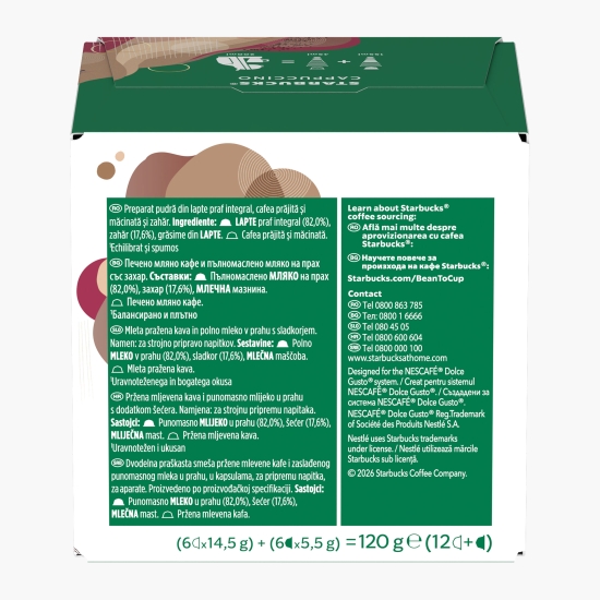 Cappuccino, 6 băuturi, 120g, capsule cafea