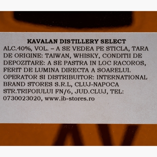 Single Malt Whisky, 40%, Taiwan, 0.7l + cutie