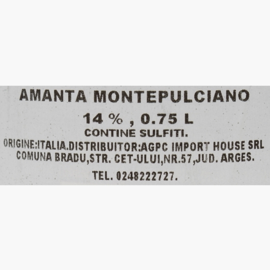Vin roșu sec Montepulciano D'Abruzzo DOP, 14%, 0.75l