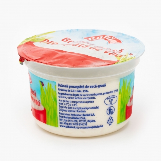 Brânză grasă proaspătă de vaci 200g