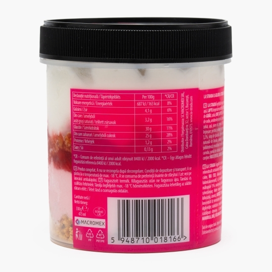 Înghețată cu zmeură, lămâie și biscuiți A Strati, 473ml (330g)