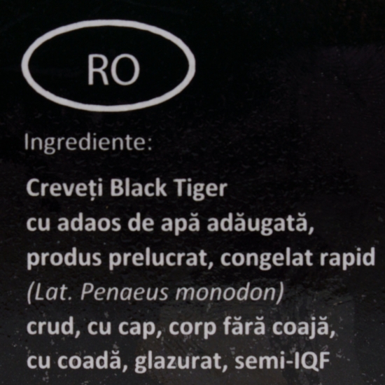 Creveți întregi Black Tiger 16/20, 1kg