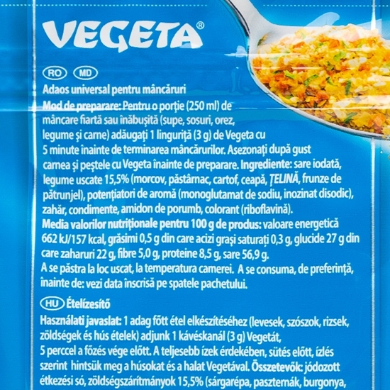 Bază pentru mâncăruri cu gust de legume 150g