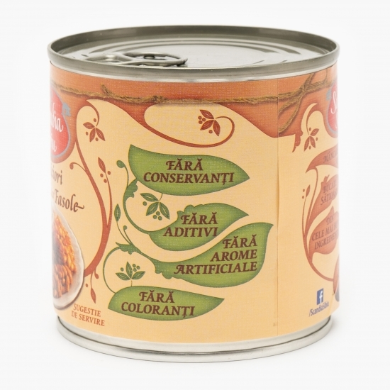 Cârnăciori afumați cu fasole 400g
