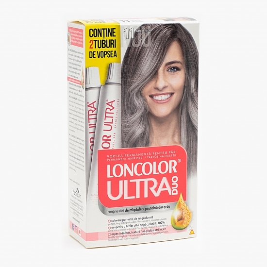 Vopsea permanentă pentru păr Ultra Max 11 gri reflex 200ml