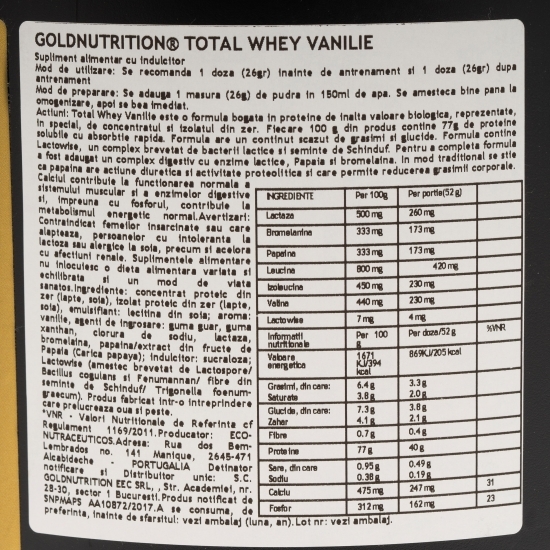 Total Whey Protein vanilie 2kg