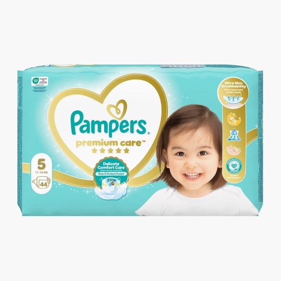 Scutece Premium Care, mărimea 5, 11-16kg, 44 buc